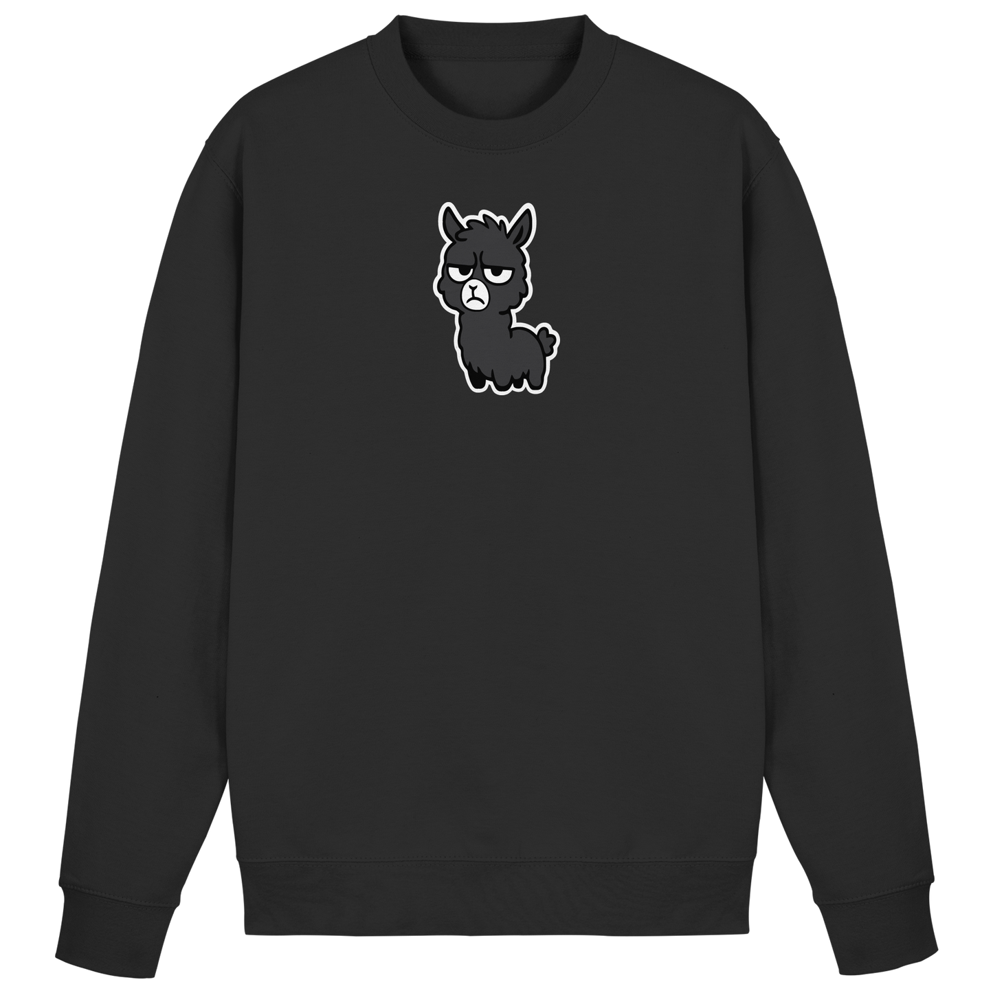 Alpaka mit Augenrollen & hochgezogener Lippe – Bitte nicht heute, Mensch - Basic Sweatshirt