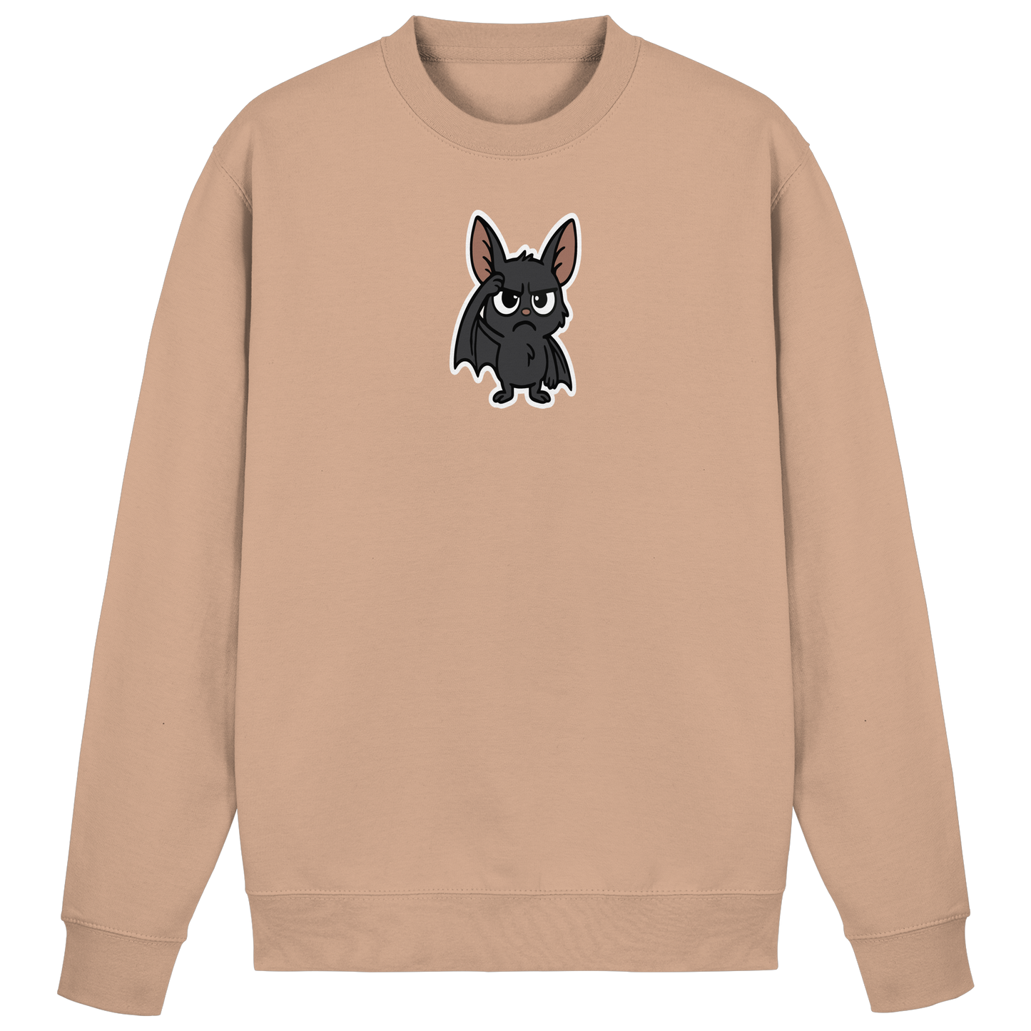 Fledermaus mit hochgezogener Braue – Nachtleben mit Meinung - Basic Sweatshirt