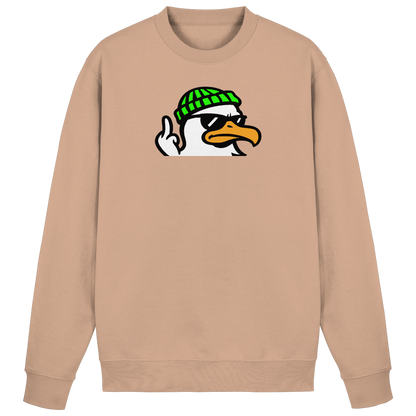 Möwe mit Mittelfinger – Klarstellung in Federform - Basic Sweatshirt