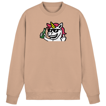Einhorn mit Mittelfinger – Im Partymodus scheißt’s auf Glitzerregeln - Basic Sweatshirt