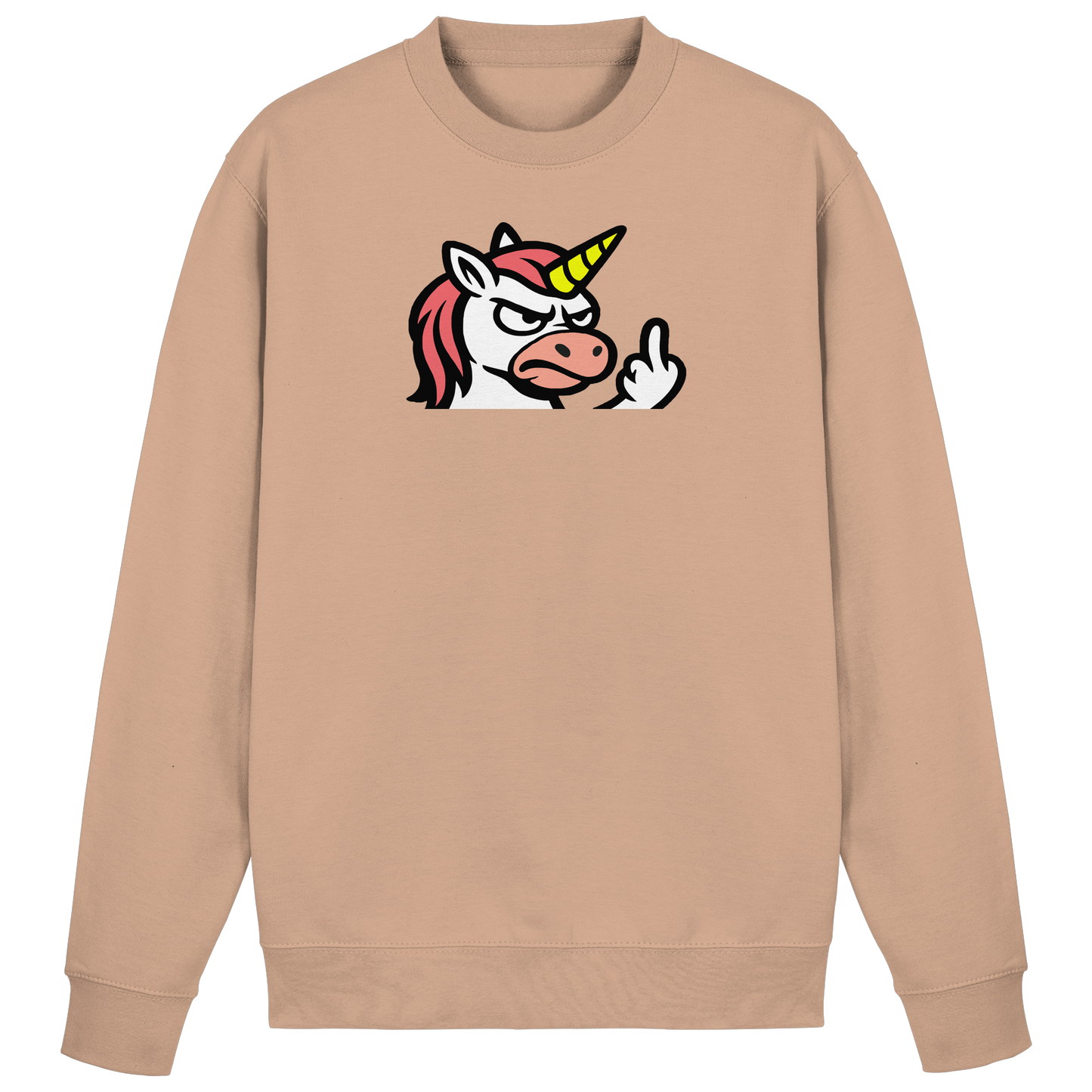 Einhorn mit Mittelfinger – Magie war gestern, jetzt kommt Klartext - Basic Sweatshirt