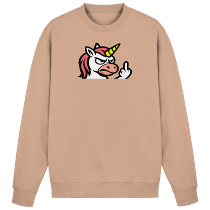 Einhorn mit Mittelfinger – Magie war gestern, jetzt kommt Klartext - Basic Sweatshirt