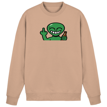 Alien mit Mittelfinger – Cosmic Party, irdischer Finger - Basic Sweatshirt