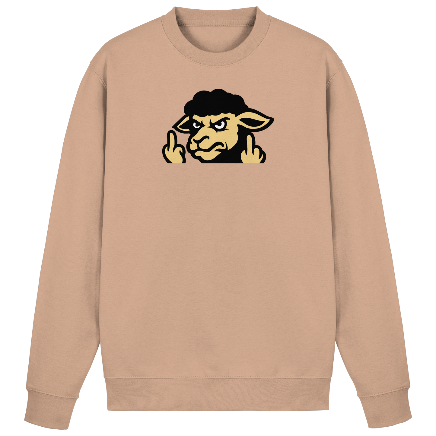 Schwarzes Schaf mit Mittelfinger – Für alle, die nicht dazugehören wollen - Basic Sweatshirt