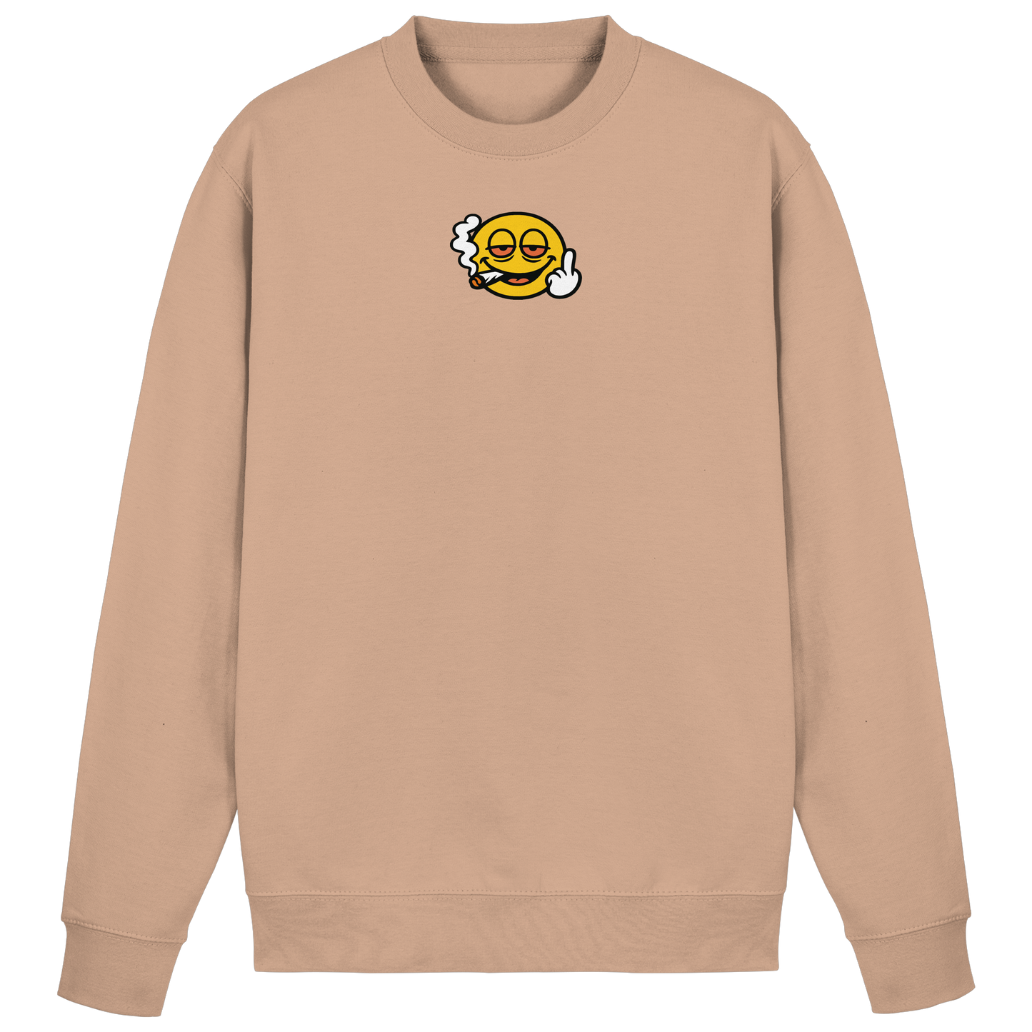 Smiley mit Mittelfinger – Wie ein Joint, nur zum Anziehen - Basic Sweatshirt