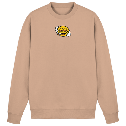 Smiley mit Mittelfinger – Wie ein Joint, nur zum Anziehen - Basic Sweatshirt