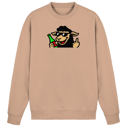 Schaf mit Mittelfinger im Partymodus – Zu viel Konfetti, zu wenig Geduld - Basic Sweatshirt