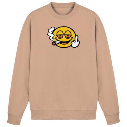 Smiley mit Mittelfinger – Wie ein Joint, nur zum Anziehen - Basic Sweatshirt