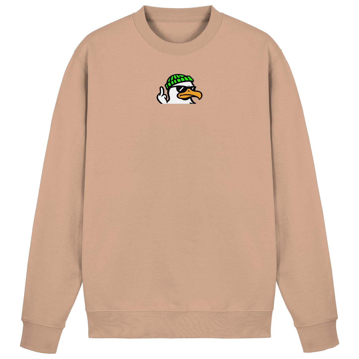 Möwe mit Mittelfinger – Klarstellung in Federform - Basic Sweatshirt