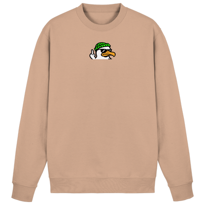 Möwe mit Mittelfinger – Klarstellung in Federform - Basic Sweatshirt