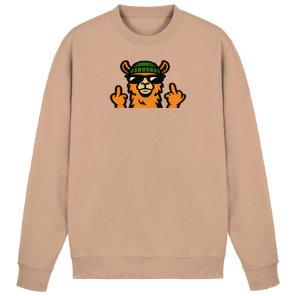 Lama mit Mittelfinger – Dein freches Statement gegen nervige Fragen und blöde Menschen - Basic Sweatshirt
