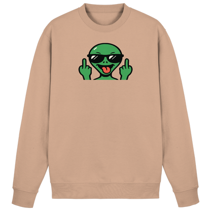 Alien mit Mittelfinger – Grüße vom Planeten Genervt - Basic Sweatshirt