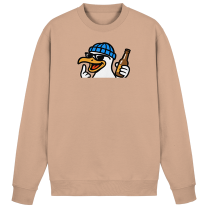 Möwe mit Mittelfinger – Dein nachtaktives Party-Orakel - Basic Sweatshirt