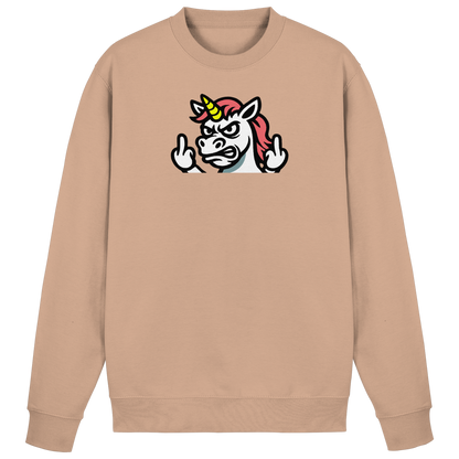 Einhorn mit Mittelfinger – Sag’s mit dem Horn - Basic Sweatshirt