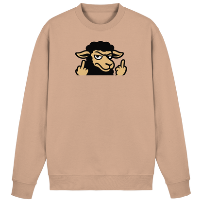 Schwarzes Schaf mit Mittelfinger – Das stille Nein in Stoffform - Basic Sweatshirt