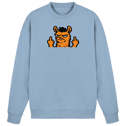 Lama mit Mittelfinger – Dein Mode-Statement gegen soziale Überforderung - Basic Sweatshirt