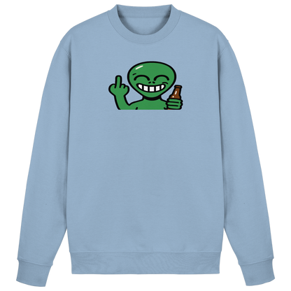 Alien mit Mittelfinger – Cosmic Party, irdischer Finger - Basic Sweatshirt
