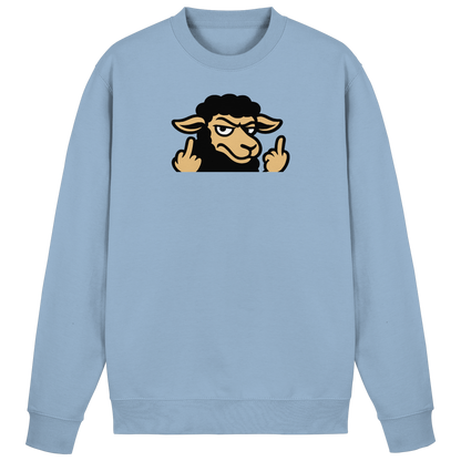 Schwarzes Schaf mit Mittelfinger – Das stille Nein in Stoffform - Basic Sweatshirt