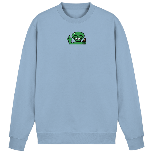 Alien mit Mittelfinger – Cosmic Party, irdischer Finger - Basic Sweatshirt