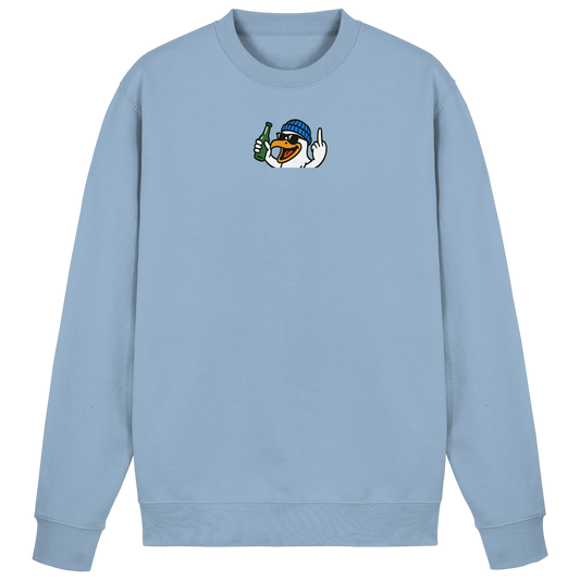 Möwe mit Mittelfinger – Der fliegende Cocktail der Verweigerung - Basic Sweatshirt