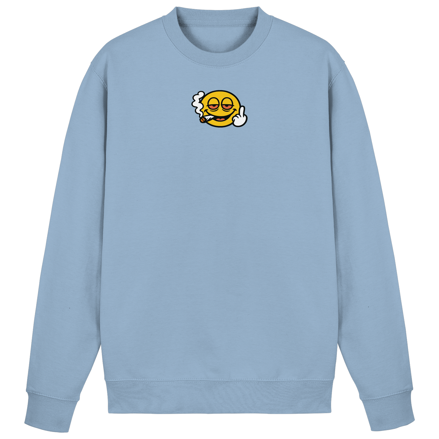 Smiley mit Mittelfinger – Wie ein Joint, nur zum Anziehen - Basic Sweatshirt