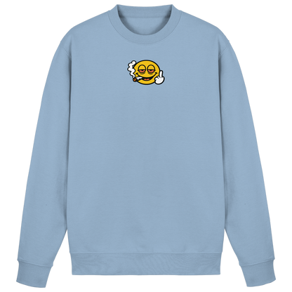 Smiley mit Mittelfinger – Wie ein Joint, nur zum Anziehen - Basic Sweatshirt