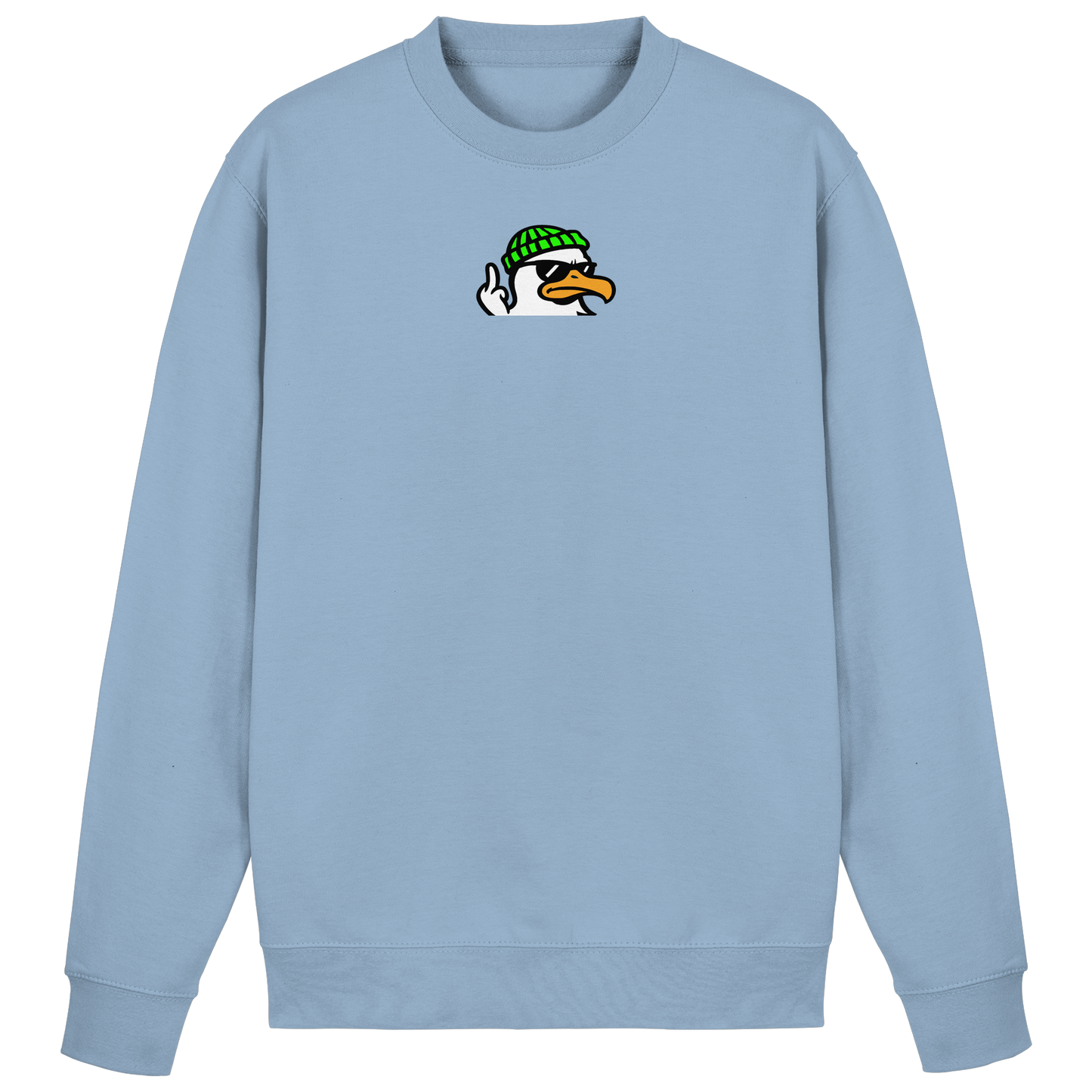 Möwe mit Mittelfinger – Klarstellung in Federform - Basic Sweatshirt