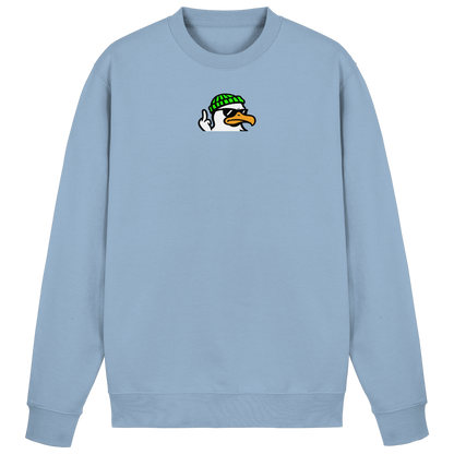 Möwe mit Mittelfinger – Klarstellung in Federform - Basic Sweatshirt