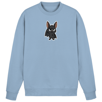Fledermaus mit hochgezogener Braue – Nachtleben mit Meinung - Basic Sweatshirt