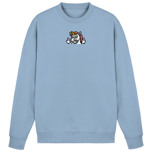 Einhorn mit Mittelfinger – Sag’s mit dem Horn - Basic Sweatshirt