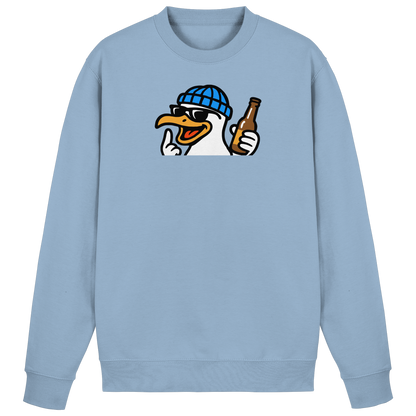 Möwe mit Mittelfinger – Dein nachtaktives Party-Orakel - Basic Sweatshirt