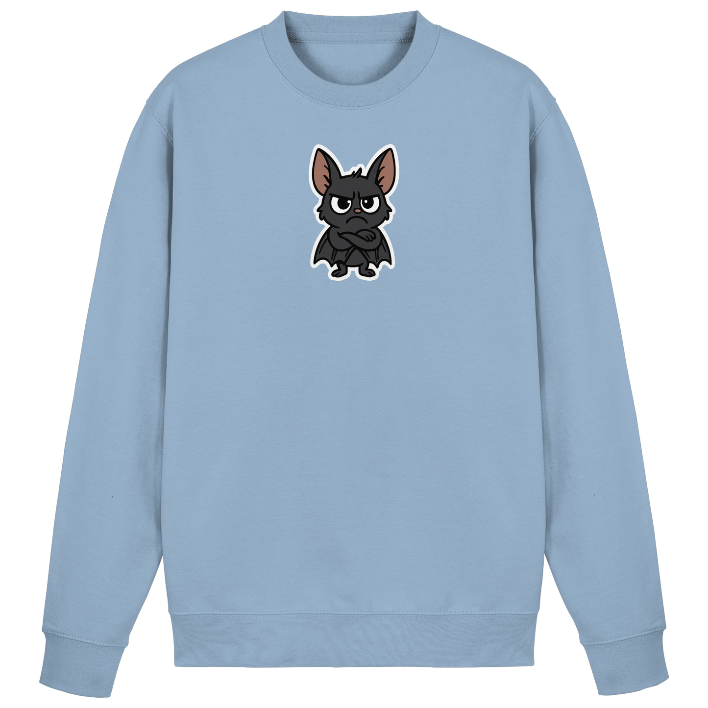 Fledermaus mit verschränkten Flügeln – Nachtmodus: Skepsis aktiv - Basic Sweatshirt