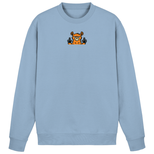 Lama mit Mittelfinger – Das Modeaccessoire für klare Kante und Ruhe - Basic Sweatshirt