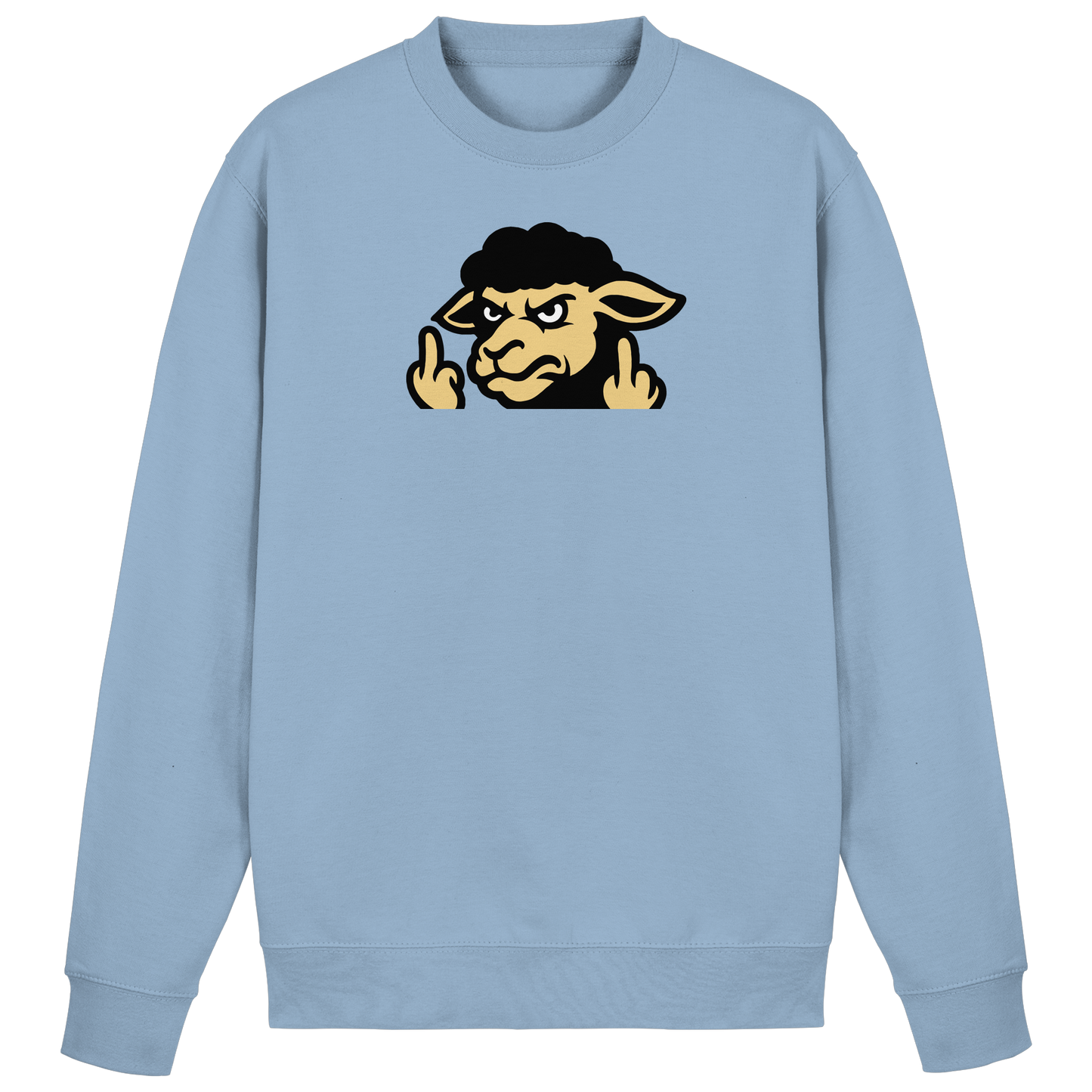 Schwarzes Schaf mit Mittelfinger – Für alle, die nicht dazugehören wollen - Basic Sweatshirt