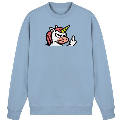 Einhorn mit Mittelfinger – Magie war gestern, jetzt kommt Klartext - Basic Sweatshirt