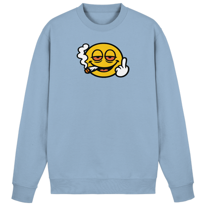 Smiley mit Mittelfinger – Wie ein Joint, nur zum Anziehen - Basic Sweatshirt