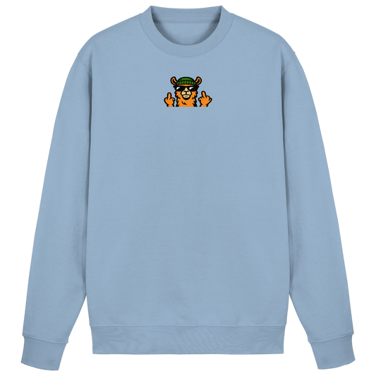 Lama mit Mittelfinger – Dein freches Statement gegen nervige Fragen und blöde Menschen - Basic Sweatshirt