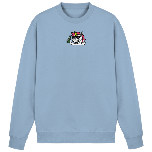Einhorn mit Mittelfinger – Im Partymodus scheißt’s auf Glitzerregeln - Basic Sweatshirt