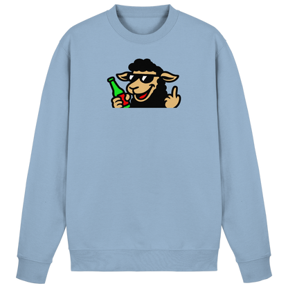 Schaf mit Mittelfinger im Partymodus – Zu viel Konfetti, zu wenig Geduld - Basic Sweatshirt