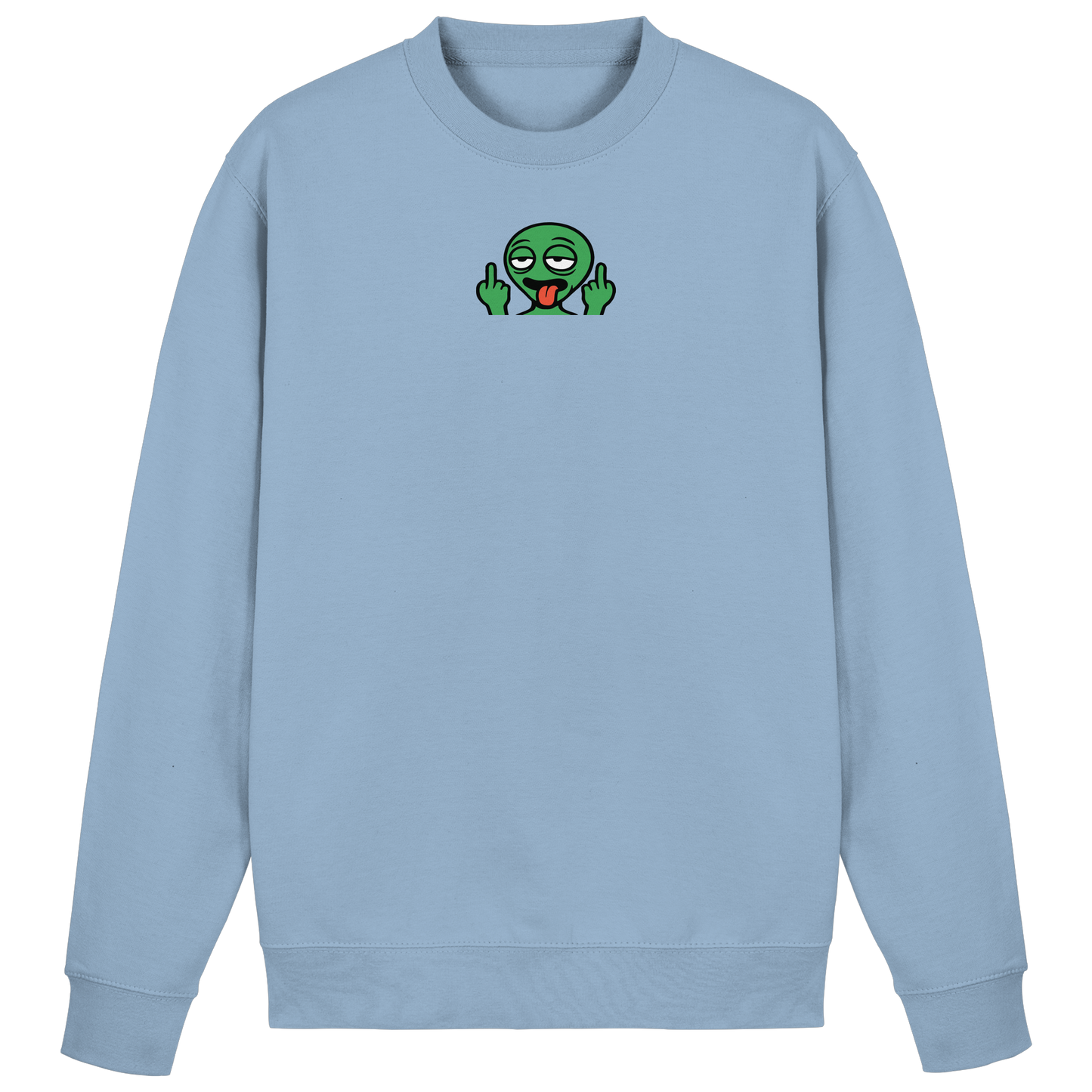 Alien mit Mittelfinger – Ich will nach Hause, aber erst flippe ich euch noch - Basic Sweatshirt