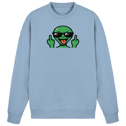 Alien mit Mittelfinger – Grüße vom Planeten Genervt - Basic Sweatshirt