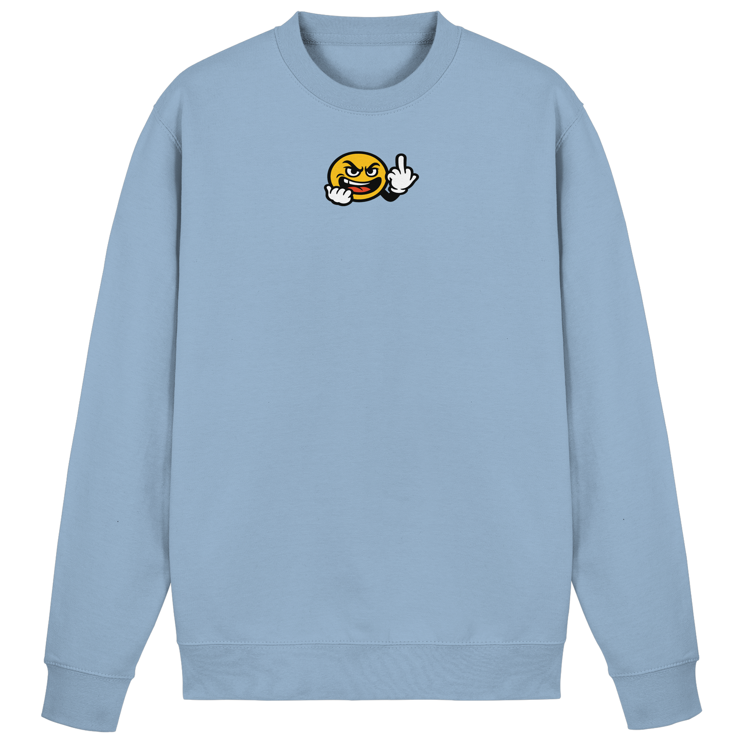 Smiley mit Mittelfinger – Gute Laune. Schlechte Laune. Klar geregelt - Basic Sweatshirt