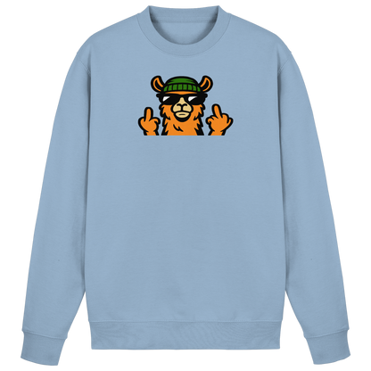 Lama mit Mittelfinger – Dein freches Statement gegen nervige Fragen und blöde Menschen - Basic Sweatshirt
