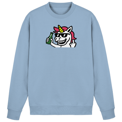 Einhorn mit Mittelfinger – Im Partymodus scheißt’s auf Glitzerregeln - Basic Sweatshirt