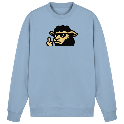 Schwarzes Schaf mit Mittelfinger – Lieber auffallen als mitlaufen - Basic Sweatshirt