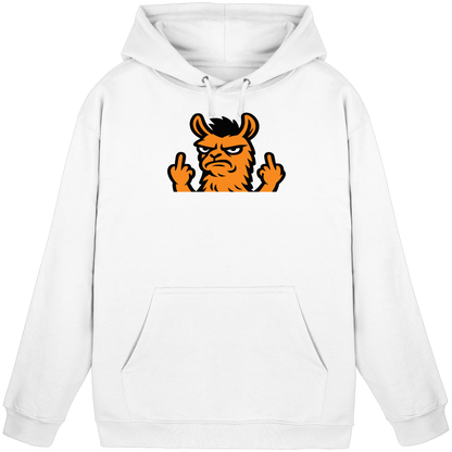 Lama mit Mittelfinger – Dein Mode-Statement gegen soziale Überforderung - Basic Unisex Hoodie