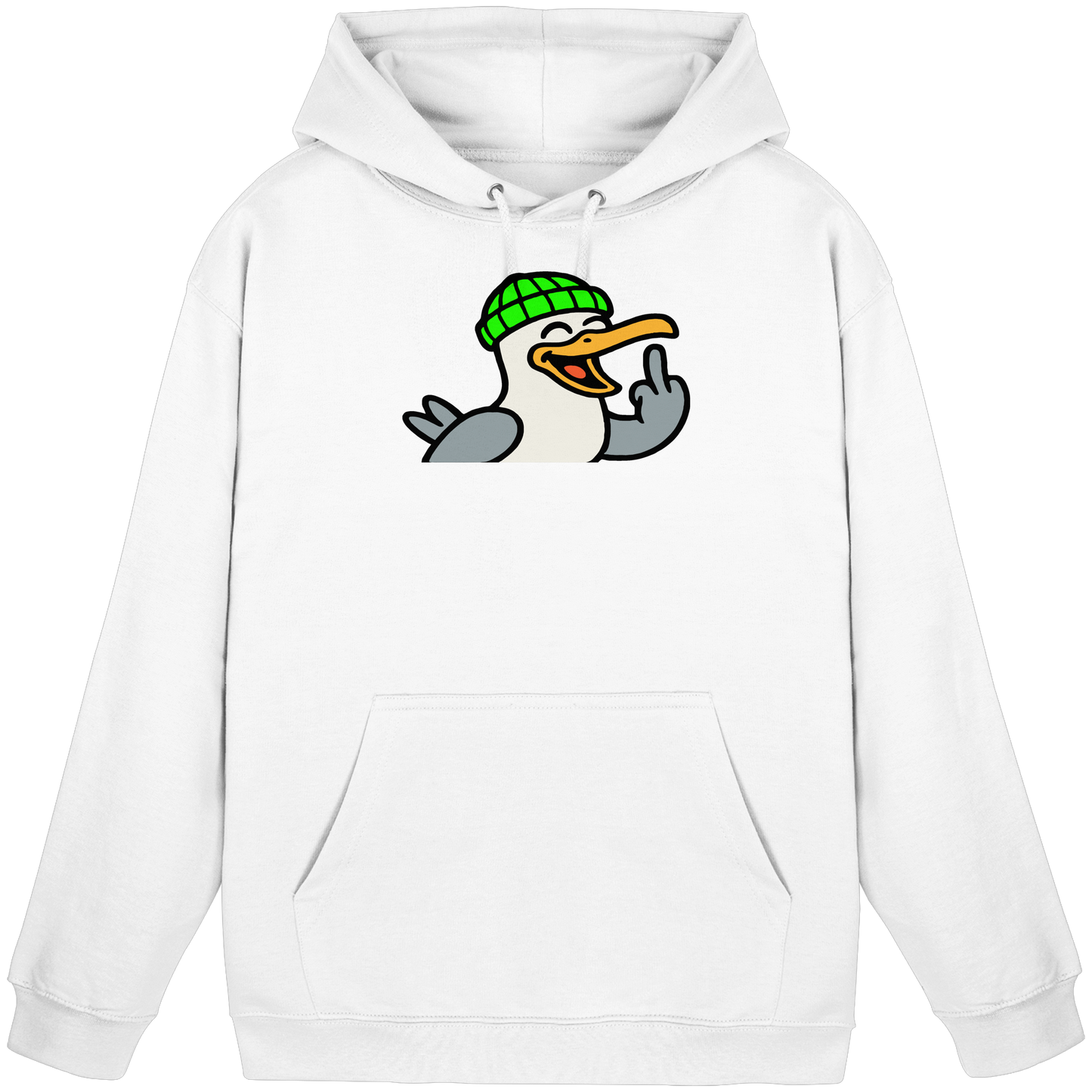 Möwe mit Mittelfinger – Wenn Höflichkeit keine Option mehr ist - Basic Unisex Hoodie