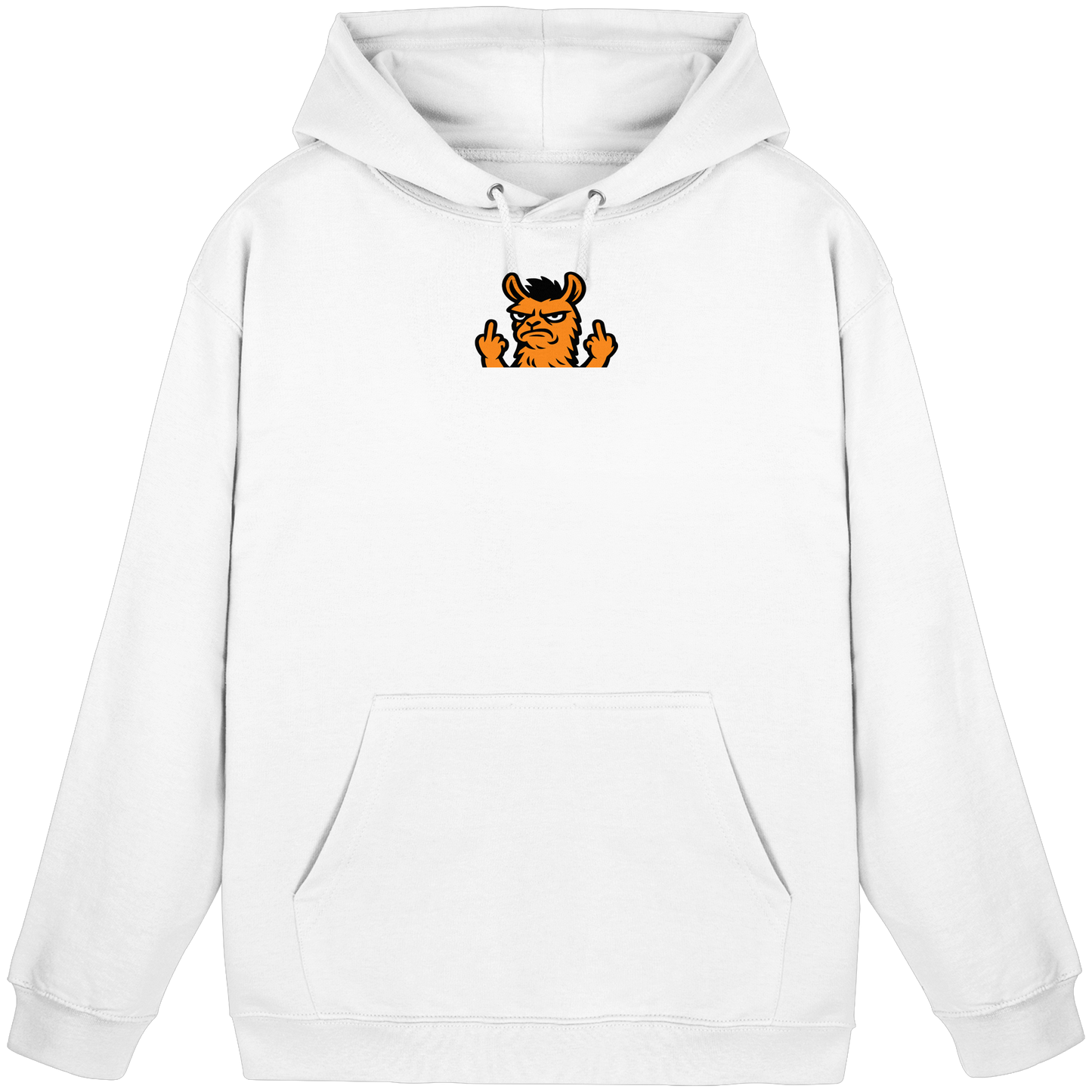 Lama mit Mittelfinger – Dein Mode-Statement gegen soziale Überforderung - Basic Unisex Hoodie