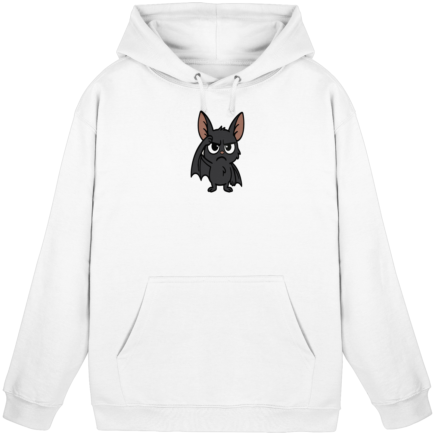 Fledermaus mit hochgezogener Braue – Nachtleben mit Meinung - Basic Unisex Hoodie