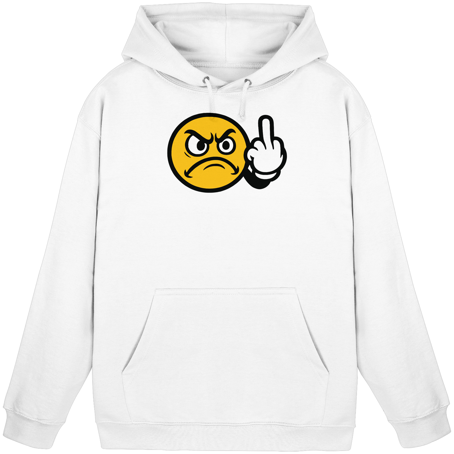 Smiley mit Mittelfinger – Dein stilles „Nope“ mit Gesicht - Basic Unisex Hoodie